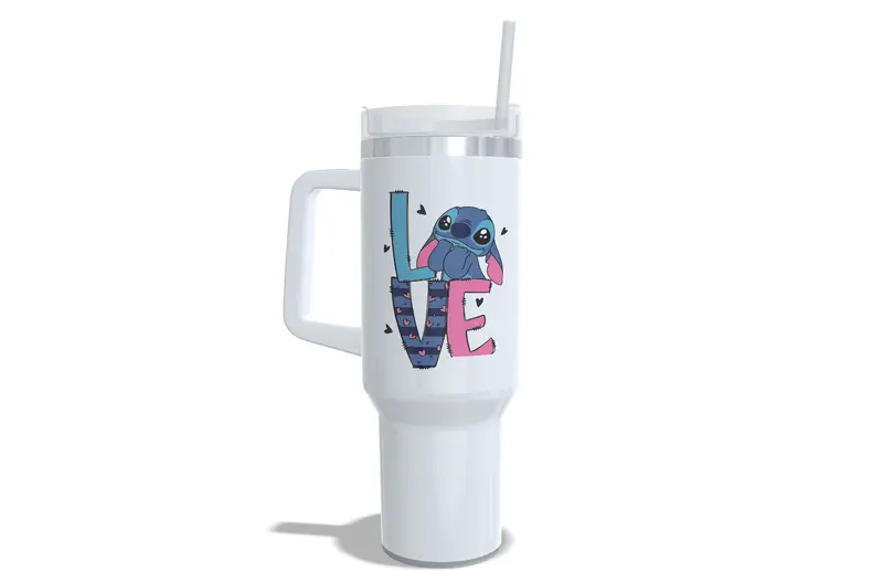 Copo Inox Tumbler - 1200ml - Big Copão Viagem - Branco