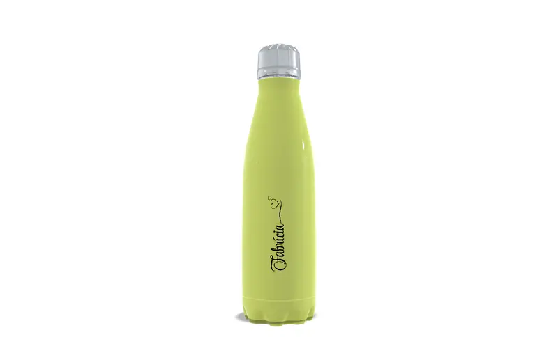 Garrafa de INOX  - 500ml - Térmica - Amarela