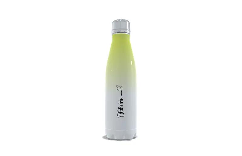 Garrafa de INOX  - 500ml - Térmica - Degradê Amarela