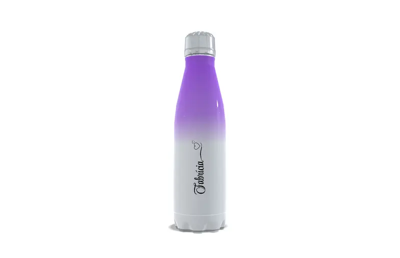 Garrafa de INOX  - 500ml - Térmica - Degradê Lilás