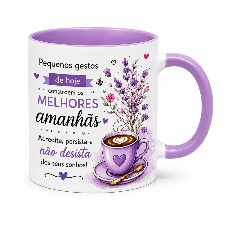 Caneca Interior e Alça Lilás - 325ml